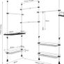 Telescopic Clothes Rail  Coat Rack Set Storage clothes bedroom  Shelving System wardrobe Image 4