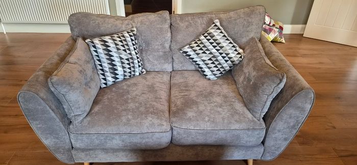 3+2+1 soft grey fabric sofa suite