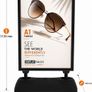 2 Poster Stands A1 Weatherproof in Black | Stand Advertising Can Be Used on Both Sides for 2 Posters Image 2
