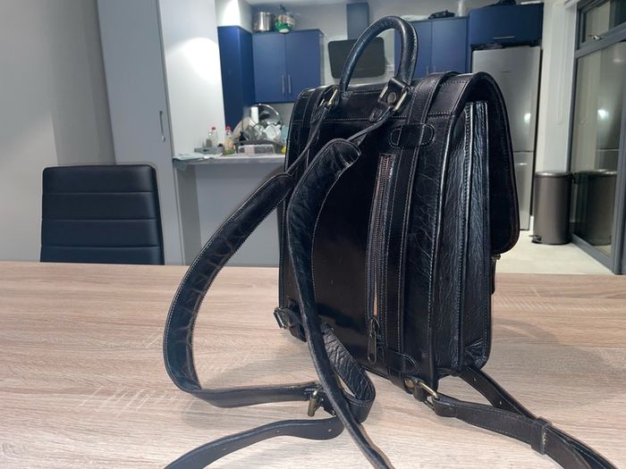 Leather women's square bag