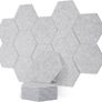 MULTIPLE COLOURS AVAILABLE 12 Pack Rdutuok High Density Hexagon Acoustic Panels,Acoustic Foam Panels 30 x 26 x1 cm Beveled Edge Tiles Sound Proof Padding for Recording Room,Offices,Home and Wall Decoration Silver Gray Image 2