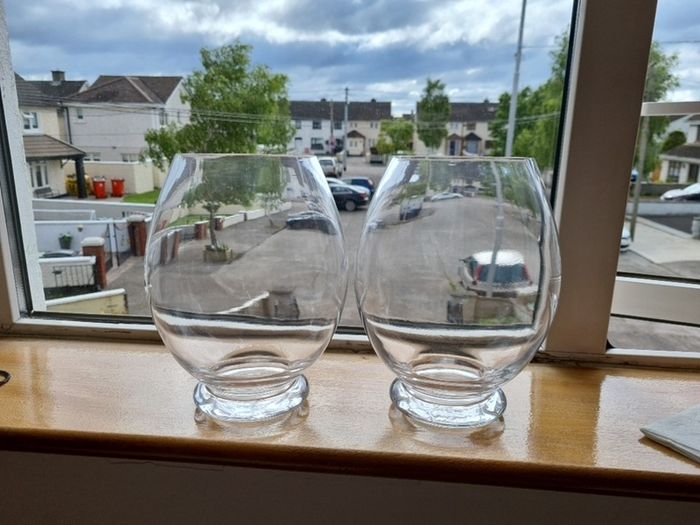 2 Globe vase/candle holder- cash and collection only