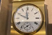 Astral Balmoral brass miniature clock with original box