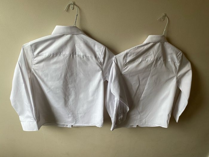M&S white school shirts (new) age 8-9