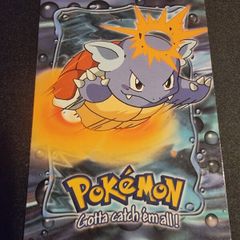 1999 Pokemon Topps #08 Stage 2 E8 of 12 Wartortle Card Blue Logo Pokemon