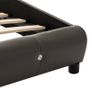 Bed Frame with LED Grey Faux Leather 150x200 cm Image 7