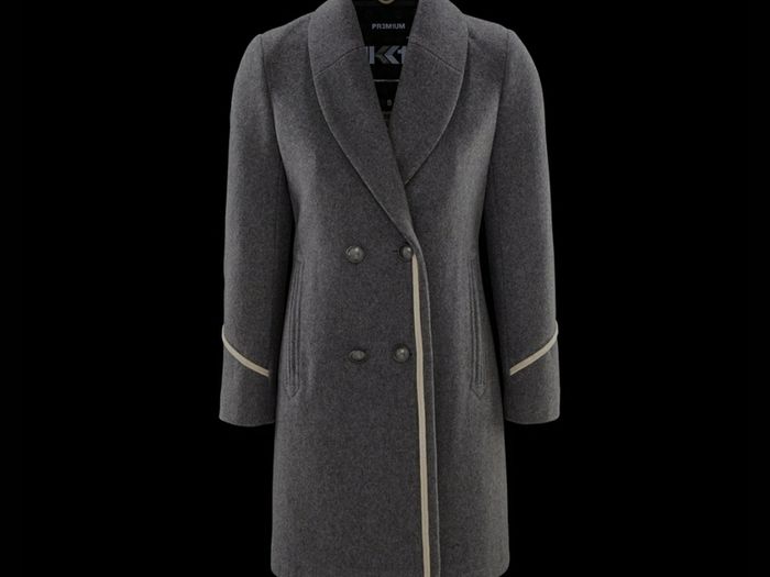 Swan wool rich grey coat size M