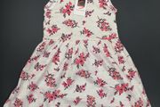 H&amp;M Girls Pink Flowery Sleeveless Dress Size 110/116