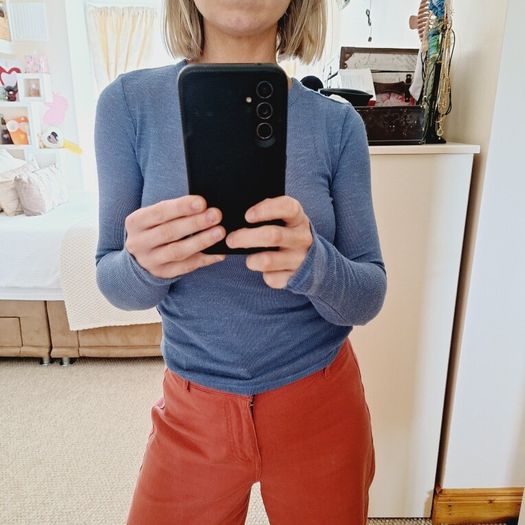 H&M Open Back Blue Jumper