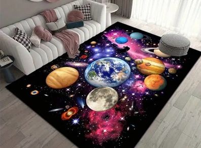 Space planets themed rug free postage
