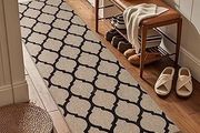 Boho Runner Rugs for Hallway Non Slip 60x180cm, Woven Runner Rugs for Kitchen, Braided Absorbent Long Floor Carpet, Washable Floor Mat for Entryway, Entrance, Bedroom, Hall