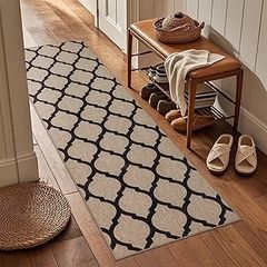 Boho Runner Rugs for Hallway Non Slip 60x180cm, Woven Runner Rugs for Kitchen, Braided Absorbent Long Floor Carpet, Washable Floor Mat for Entryway, Entrance, Bedroom, Hall