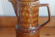 Fabulous Price and Kensington Mid Century Tall Coffee Pot in the Victoria Pattern, Caramel Brown Glaze