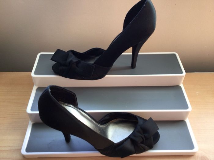 MARKS & Spencer Ladies black satin high heel party shoes size 7