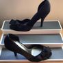 MARKS & Spencer Ladies black satin high heel party shoes size 7 Image 4