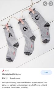 Avoca Letter E Alphabet Socks
