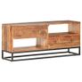 TV cabinet 120x30x50 cm Rough Acacia Wood Image 9