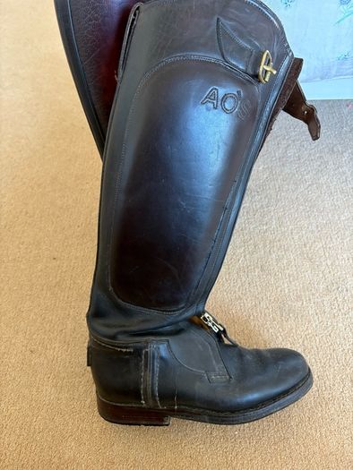 Leather Polo Boots Front Closing Size 40.5