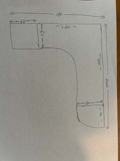 Large corner desk - Ikea Gallant