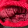 Red Ribbed Knit Cuffed Beanie Hat Brand New Image 2