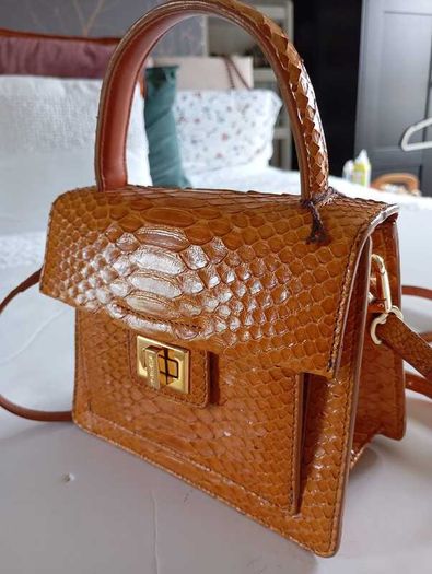 RARE Authentic Silvano Biagini Genuine Python Leather Handbag - New With Tags