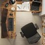 Computer Desk, L-Shaped Corner Desk, Gaming Desk, Workstation with 2 Storage Shelves for Home Office, Space-Saving, Easy to Assemble, Rustic Brown and Black Image 5