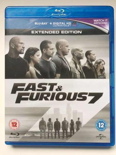 Fast & Furious Movies 1-7 [Blu-ray Movie] Paul Walker & Vin Diesel [Blu-ray Movie]