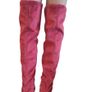 Bugundy thigh high boots Image 7