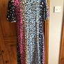 Ladies Annime blue and pink print A Line Dress size M includes postage Image 3