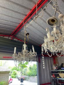 Glass chandeliers