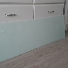 Ikea Besta top  glass panel for Besta cabinet white light green 120 cm x 40cm