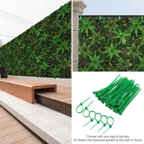 4 Pcs 50cmx50cm Artificial Fern Leaf Wall Panels, Combine to 1mx1m