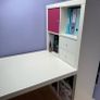 Attractive White Desk with Bookshelves attached Image 6