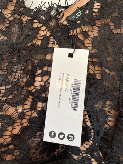 Boohoo premium eyelash lace bodysuit - New