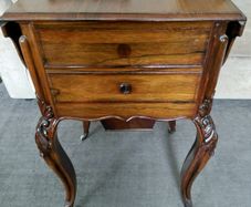 antique French cherrywood sewing table