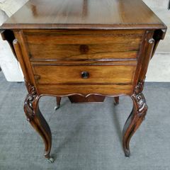 antique French cherrywood sewing table