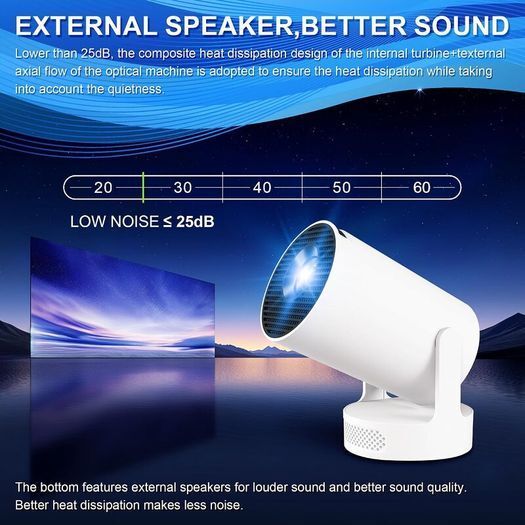Smart Portable Mini Projector 10000L 4K