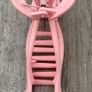 Pink Bow Outline Long Claw Clip Image 2