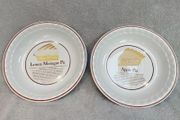 Vintage (80s) ceramic Pair of pie dishes