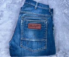 Wrangler Spencer Mens Jeans W31 L33 Blue Denim Classic Button Fly