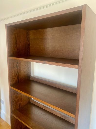Contemporary dark wood bookcase