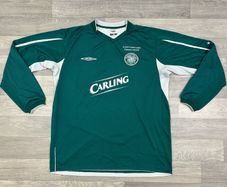 Genuine Vintage 2004 Umbro Celtic Home Long Sleeve Champions Embroidered Jersey Shirt Mens XL