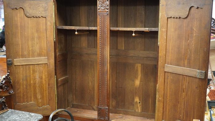 Antique French Oak Armoire / Press