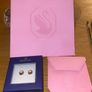 Swarovski gold earrings with gold crystal Image 3