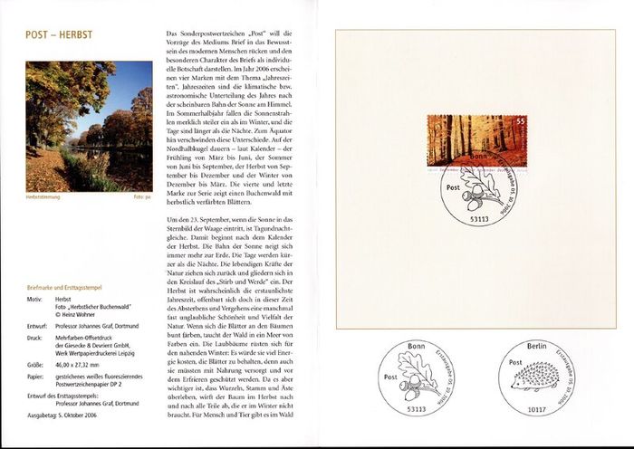 2006 Bundes Republic Deutschland (Germany) Federal Annual Stamp EFT Collection with 50 Images of contents