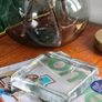 Glass vintage handmade paper weight, candle stand Image 2