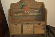 Vintage hand made Wooden Wall Mount Spice Rack