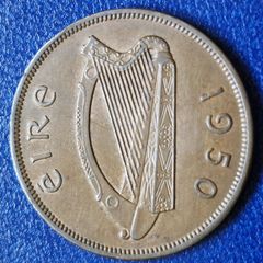 Ireland 1950 1d Penny coin