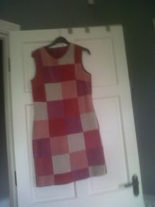 Colourful suede Leather Dress