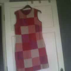 Colourful suede Leather Dress